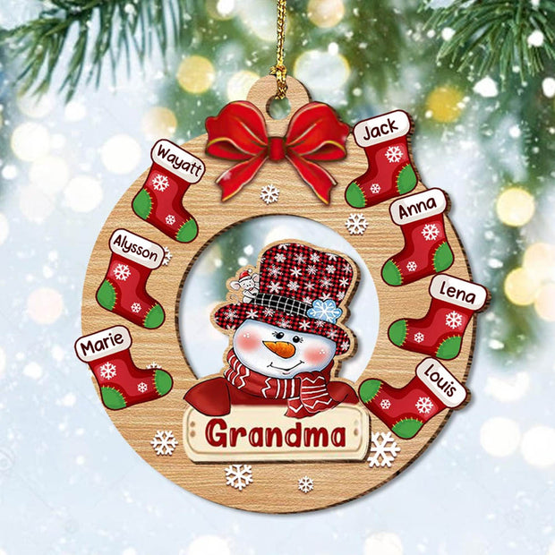 Christmas Decoration Custom Name Ornament - handmade