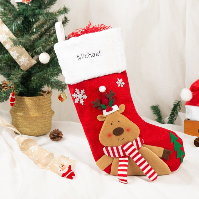 Custom Name Christmas Sock - handmade