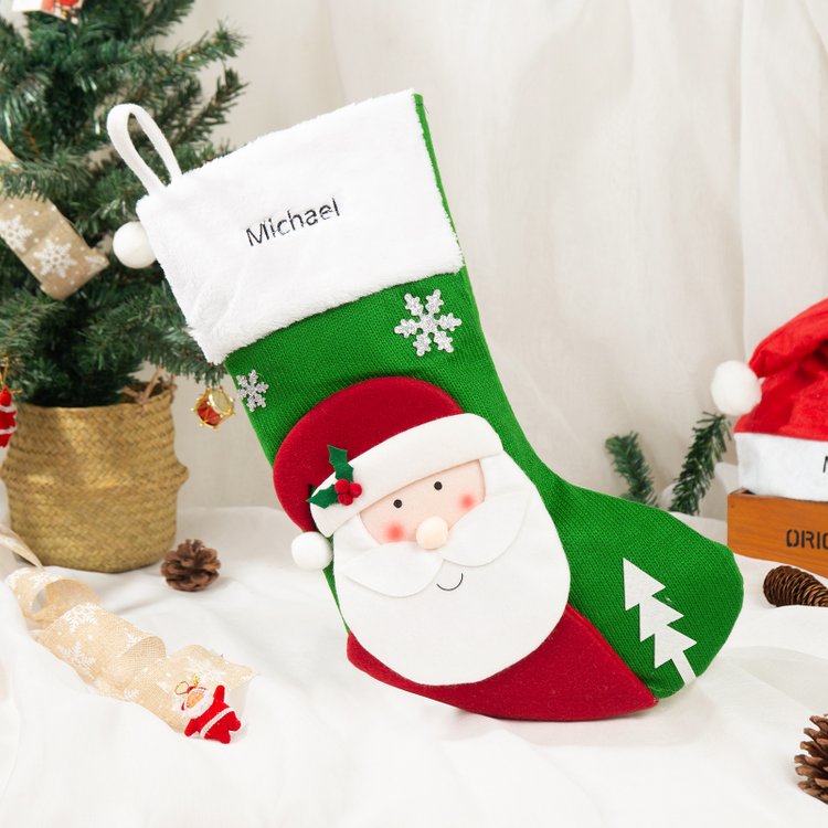Custom Name Christmas Sock - handmade