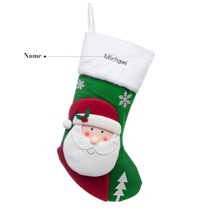 Custom Name Christmas Sock - handmade