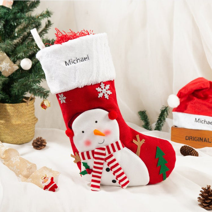 Custom Name Christmas Sock - handmade