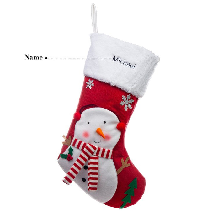 Custom Name Christmas Sock - handmade