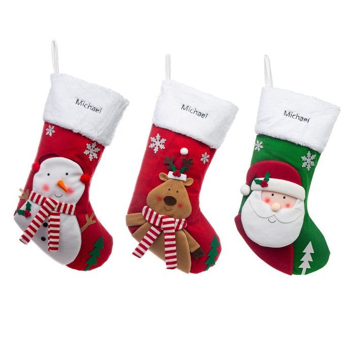 Custom Name Christmas Sock - handmade