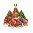 Custom Name Christmas Bear Ornament - handmade