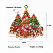 Custom Name Christmas Bear Ornament - handmade