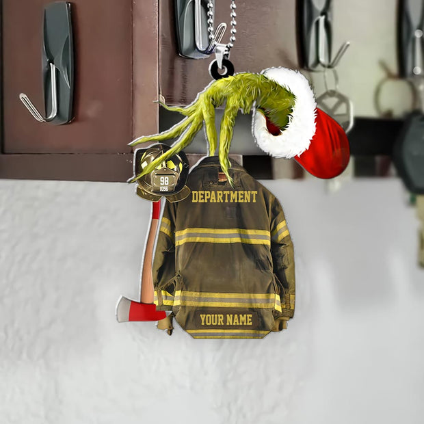 Custom Name Acrylic Christmas Car Ornament - handmade