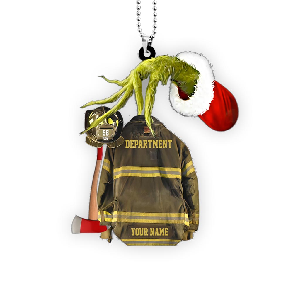 Custom Name Acrylic Christmas Car Ornament - handmade