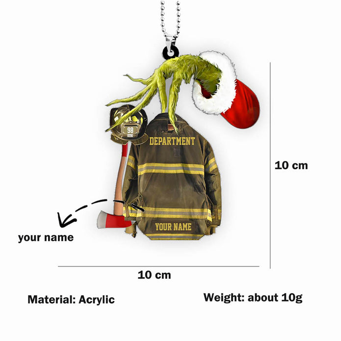 Custom Name Acrylic Christmas Car Ornament - handmade