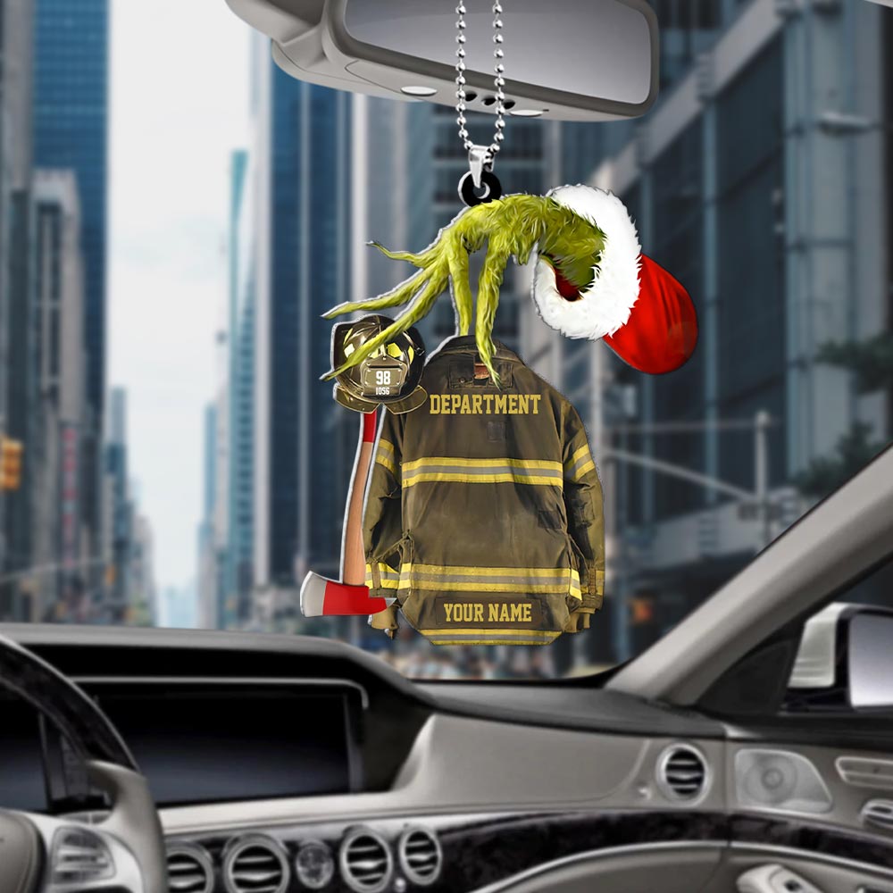 Custom Name Acrylic Christmas Car Ornament - handmade