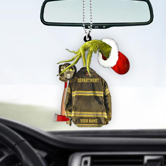 Custom Name Acrylic Christmas Car Ornament - handmade