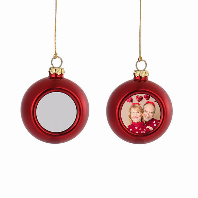 Custom Photo Christmas Ball - handmade