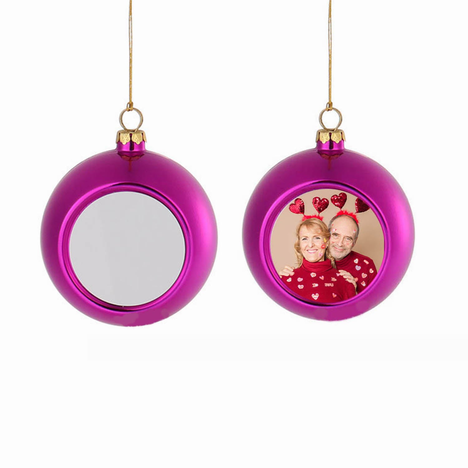 Custom Photo Christmas Ball - handmade