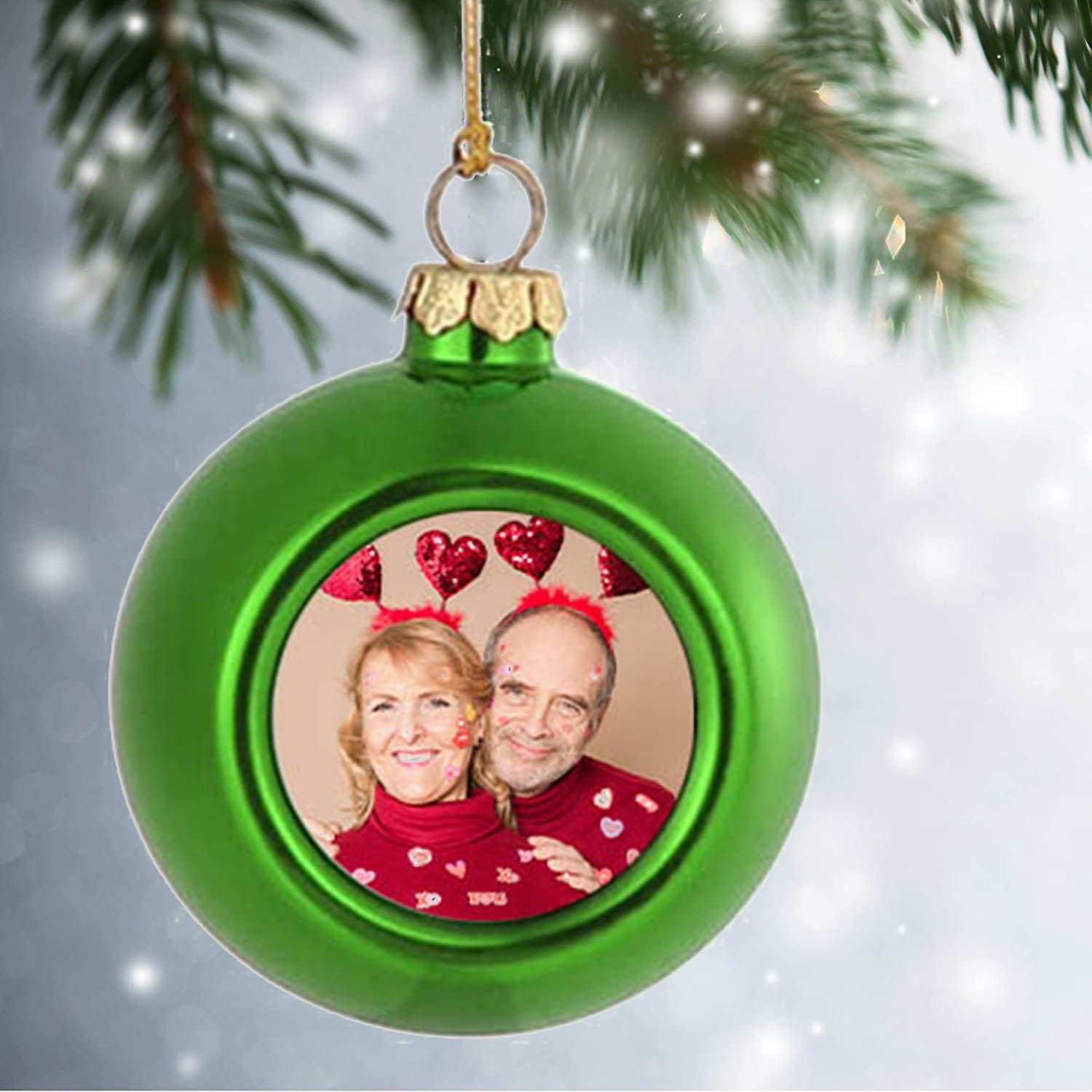 Custom Photo Christmas Ball - handmade