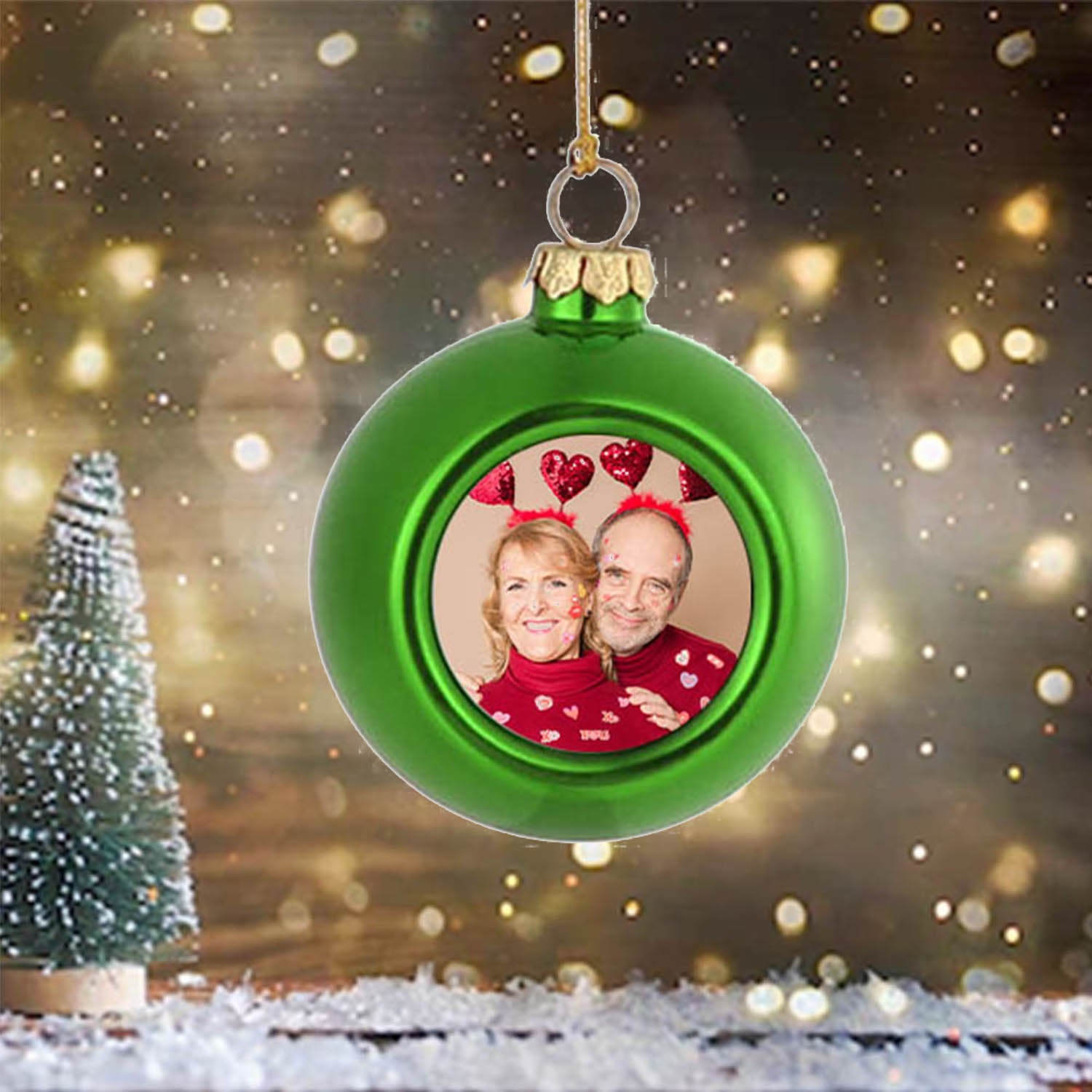 Custom Photo Christmas Ball - handmade
