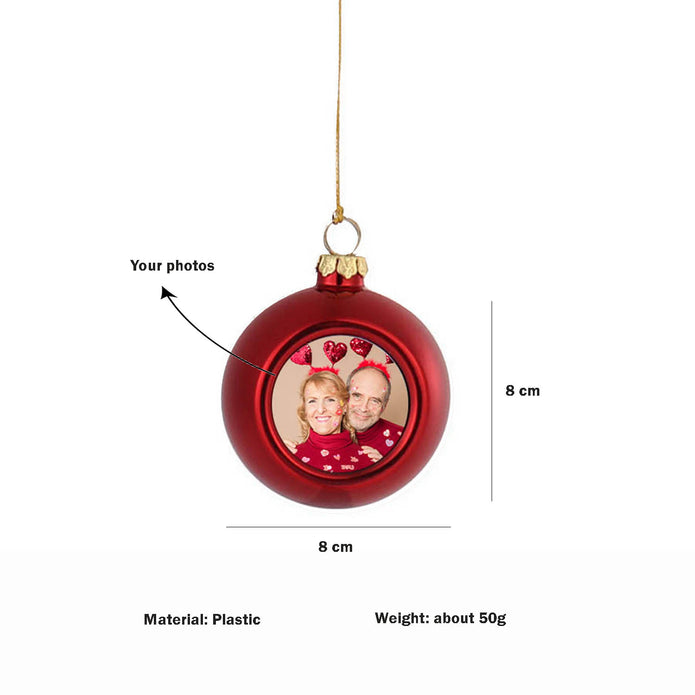 Custom Photo Christmas Ball - handmade