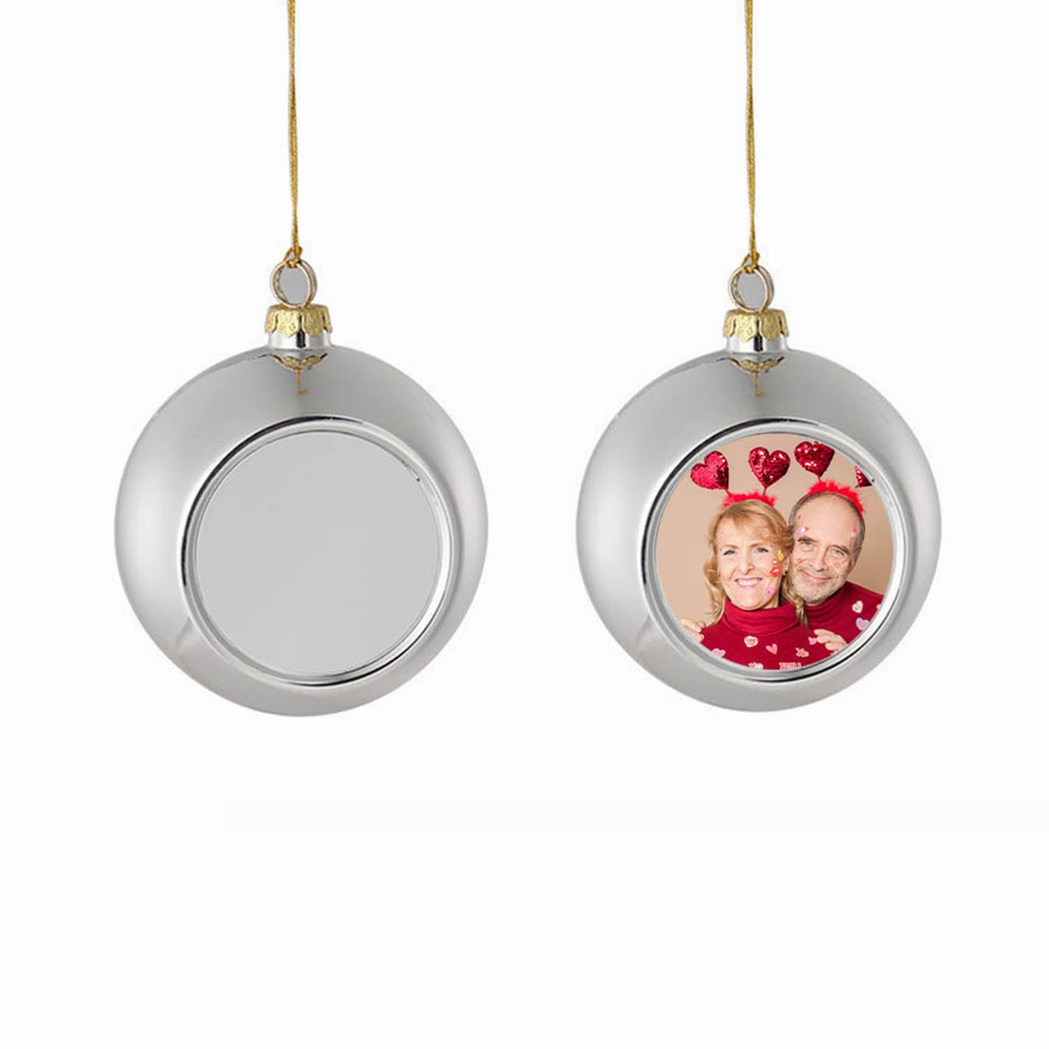 Custom Photo Christmas Ball - handmade