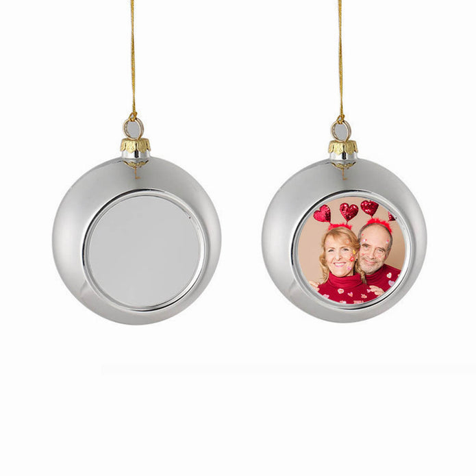 Custom Photo Christmas Ball - handmade