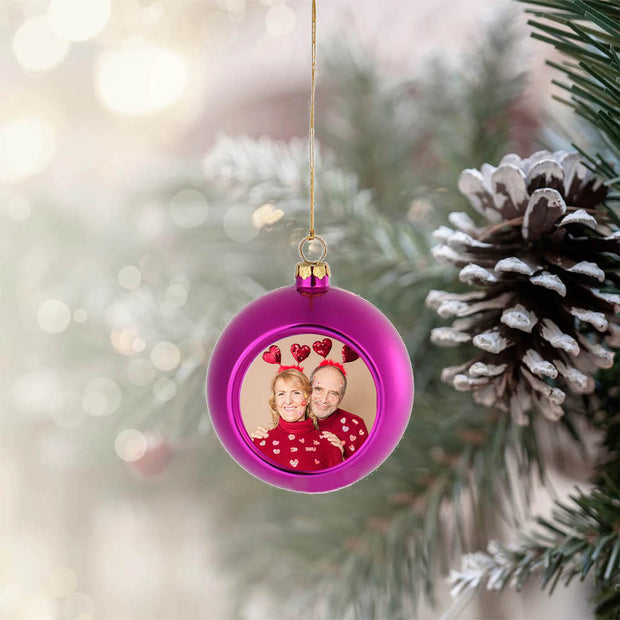Custom Photo Christmas Ball - handmade