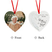 Christmas Decoration Custom Photo Heart Shaped Ornament - handmade