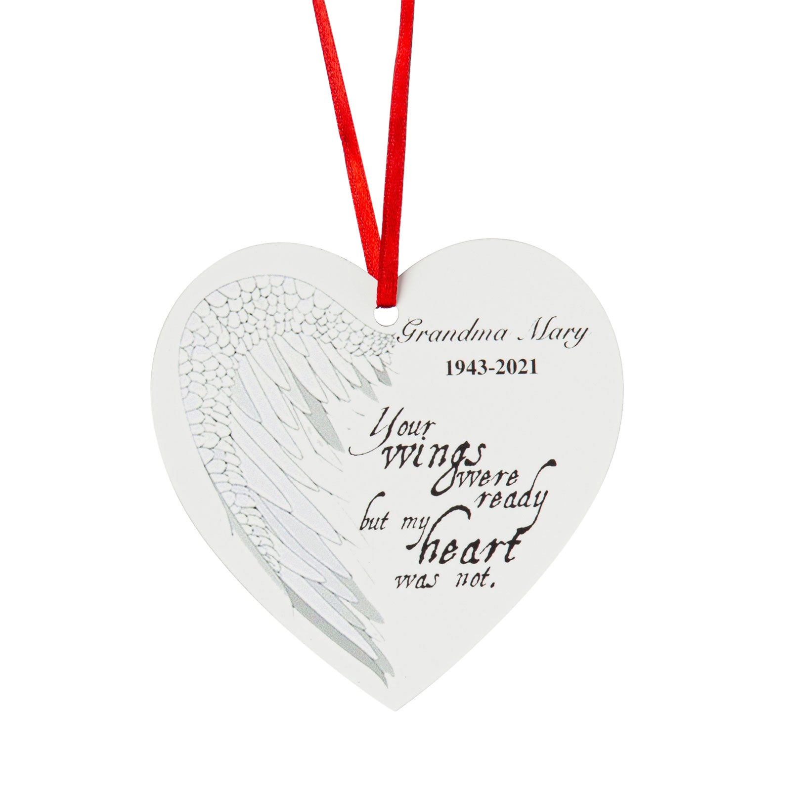 Christmas Decoration Custom Photo Heart Shaped Ornament - handmade