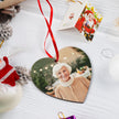 Christmas Decoration Custom Photo Heart Shaped Ornament - handmade