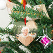 Christmas Decoration Custom Photo Heart Shaped Ornament - handmade