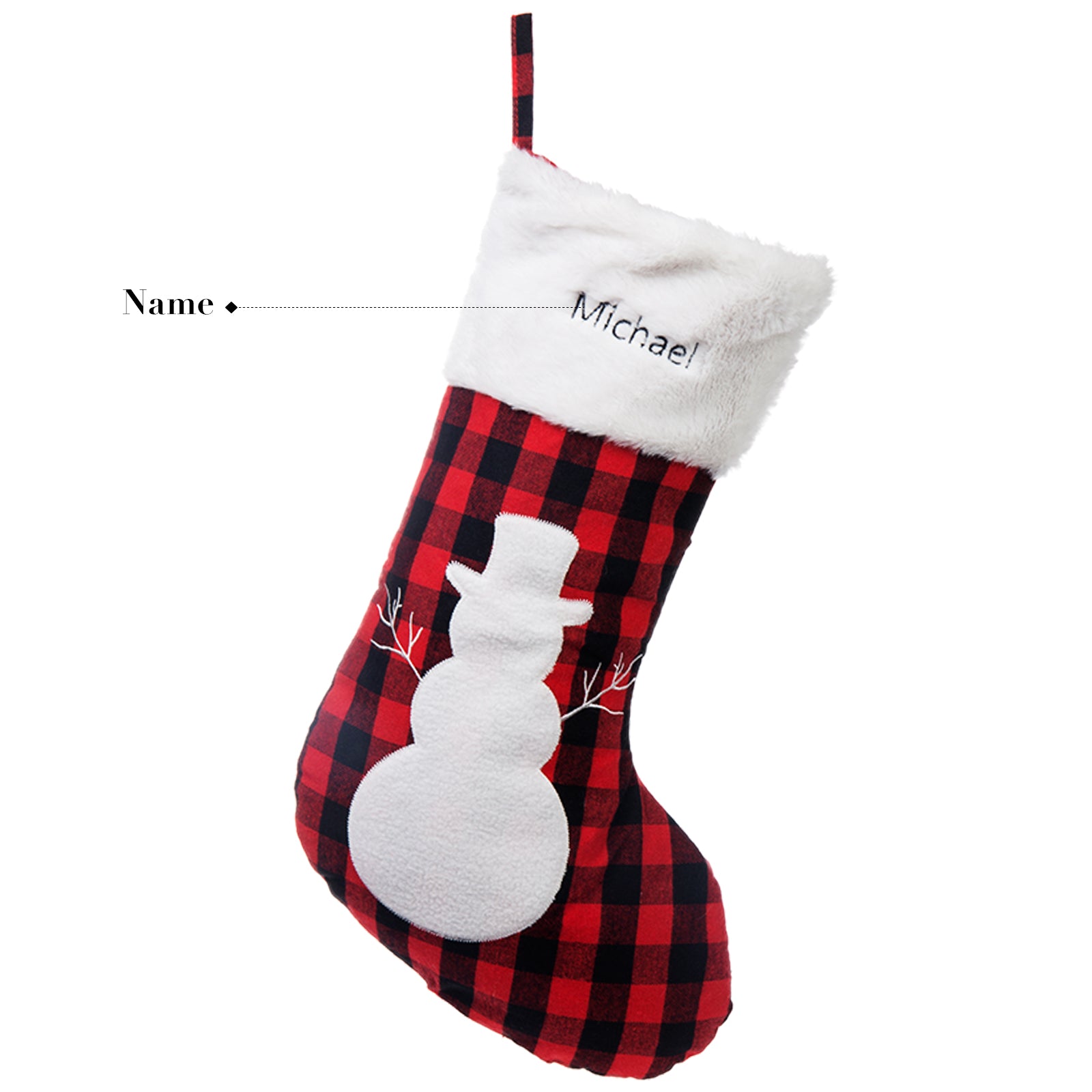 Custom Name Christmas Sock - handmade