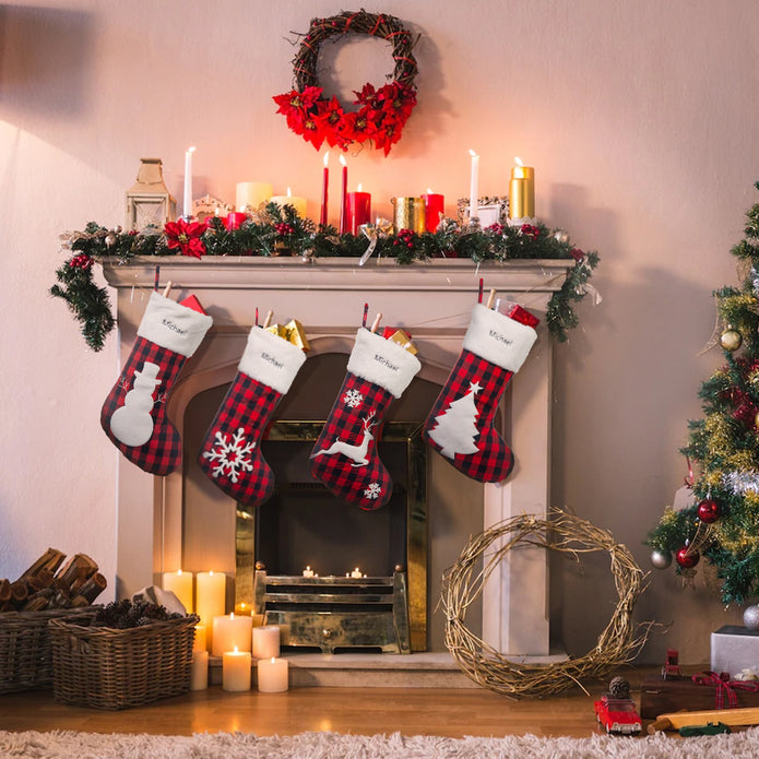 Custom Name Christmas Sock - handmade