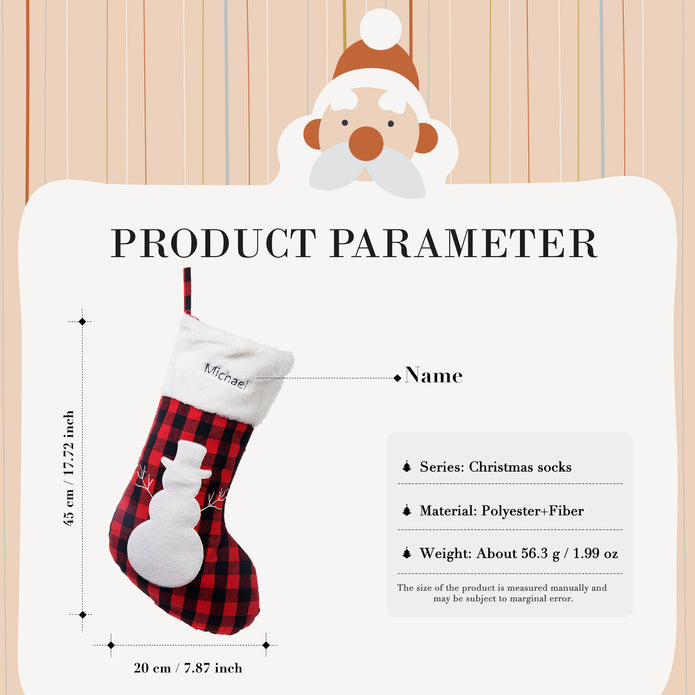 Custom Name Christmas Sock - handmade