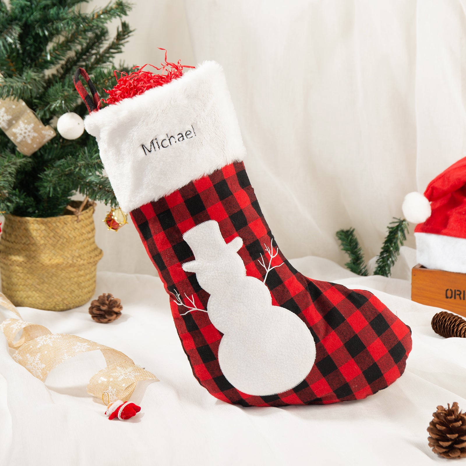 Custom Name Christmas Sock - handmade