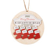 Custom Name Christmas Sock Ornament - handmade