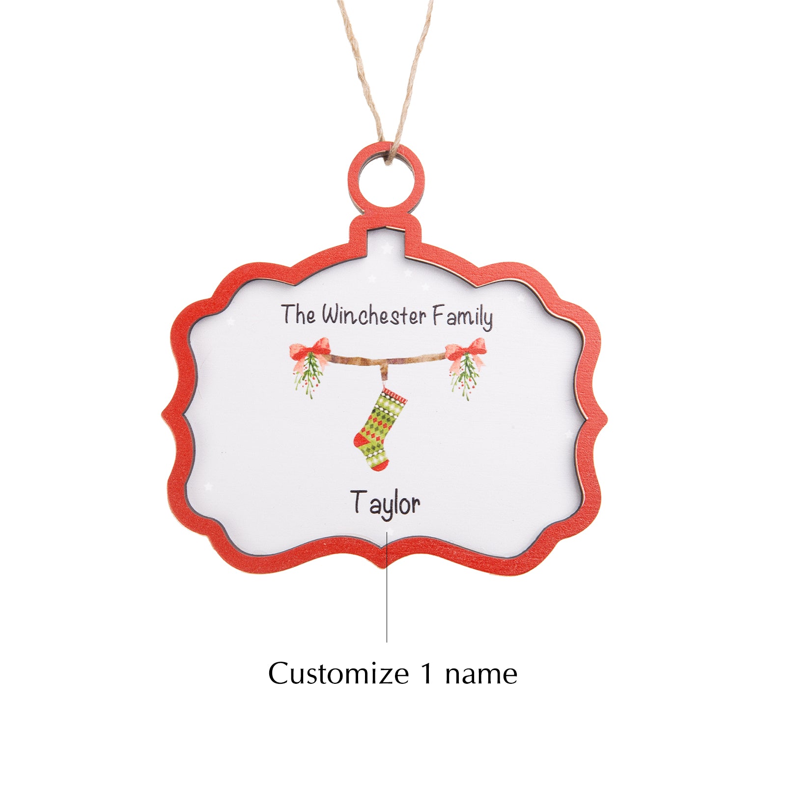 Custom Name Christmas Ornament - handmade