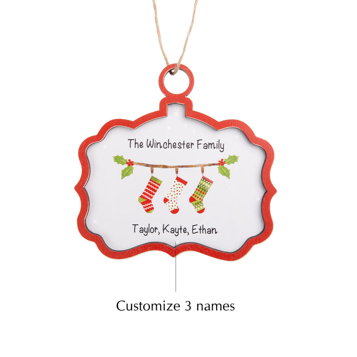 Custom Name Christmas Ornament - handmade