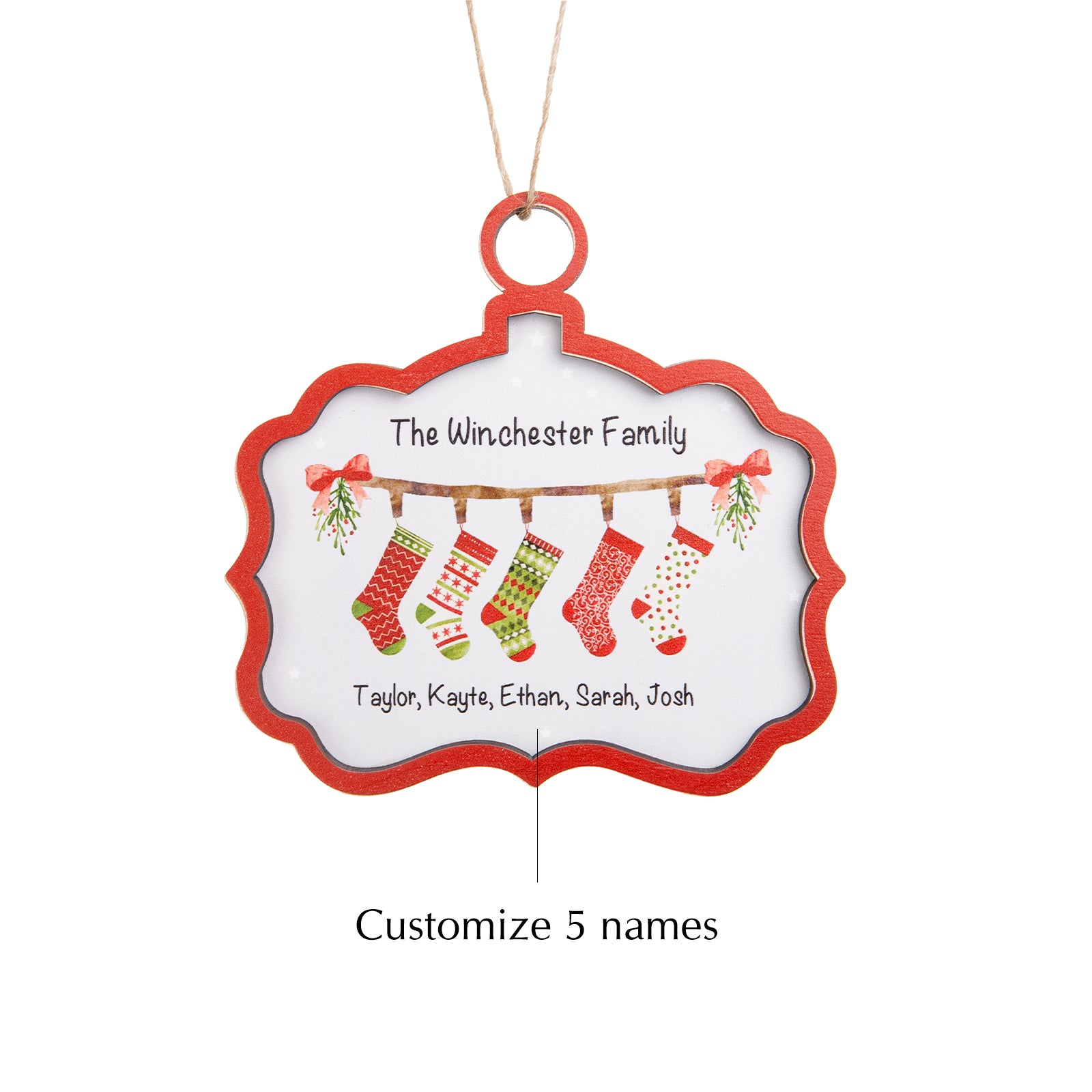 Custom Name Christmas Ornament - handmade