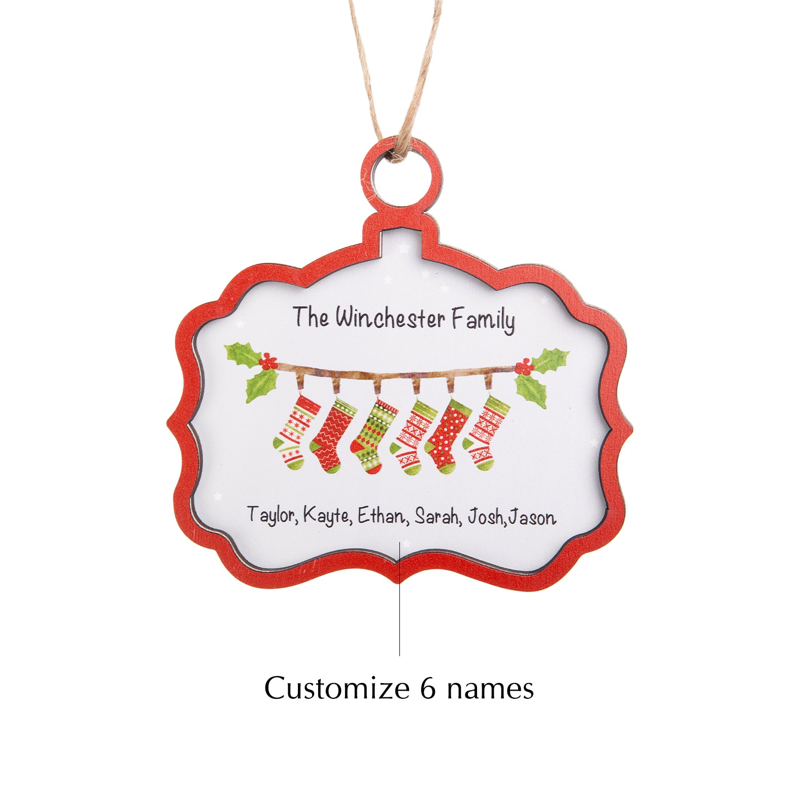 Custom Name Christmas Ornament - handmade