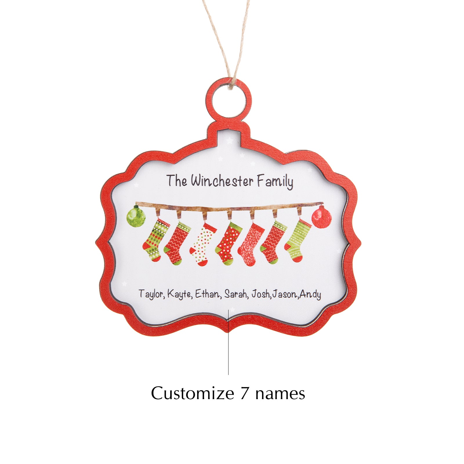 Custom Name Christmas Ornament - handmade