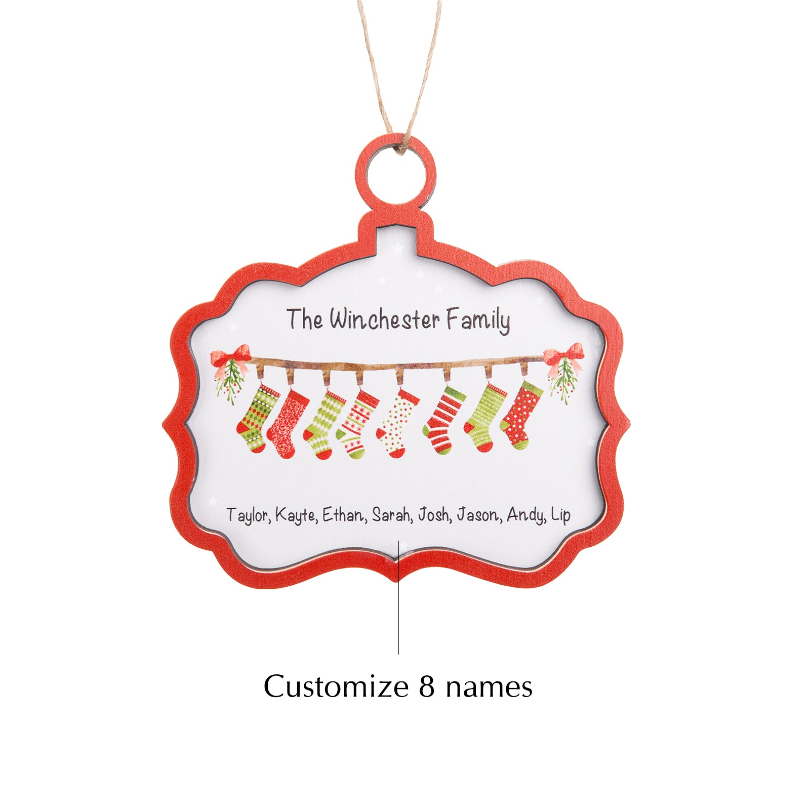Custom Name Christmas Ornament - handmade