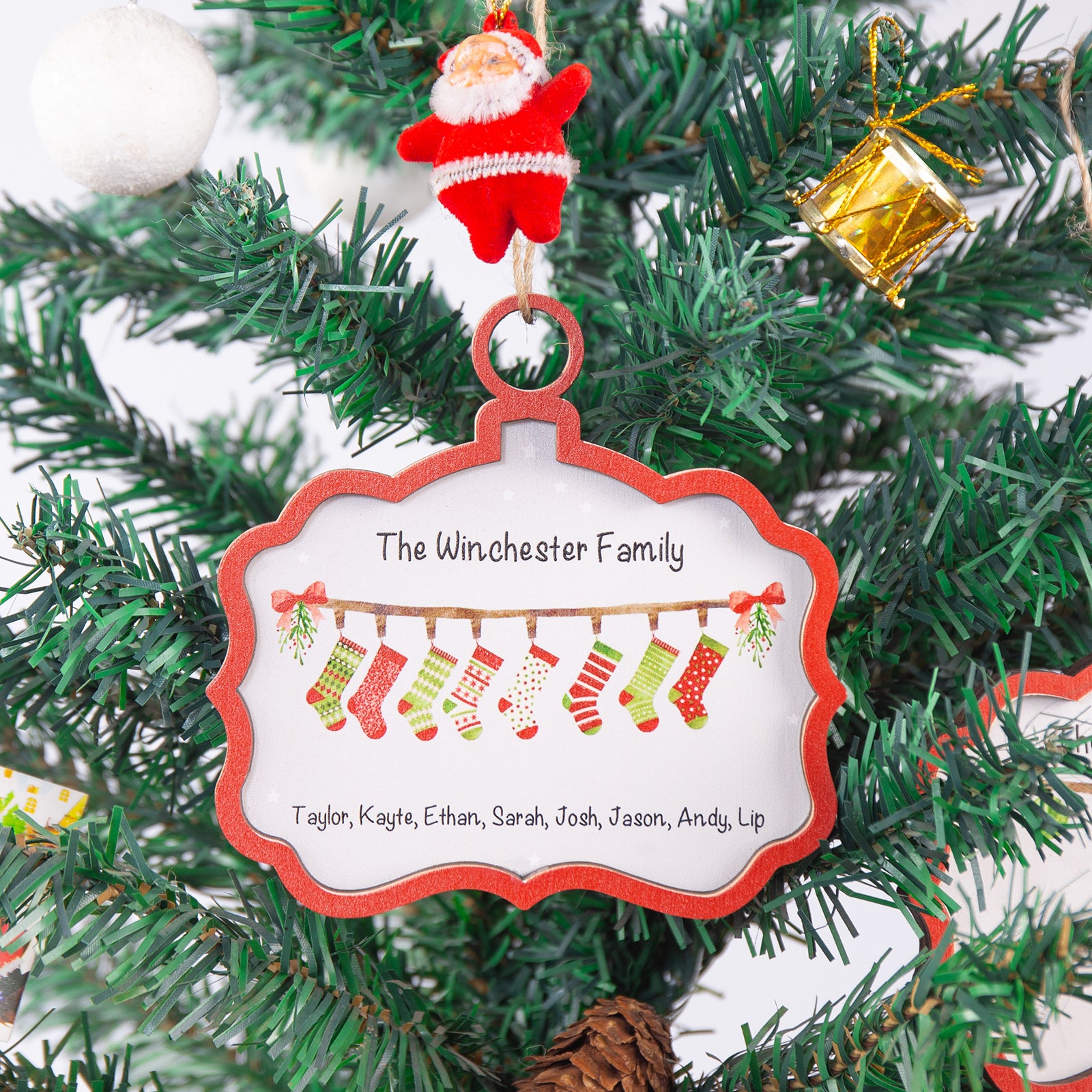 Custom Name Christmas Ornament - handmade