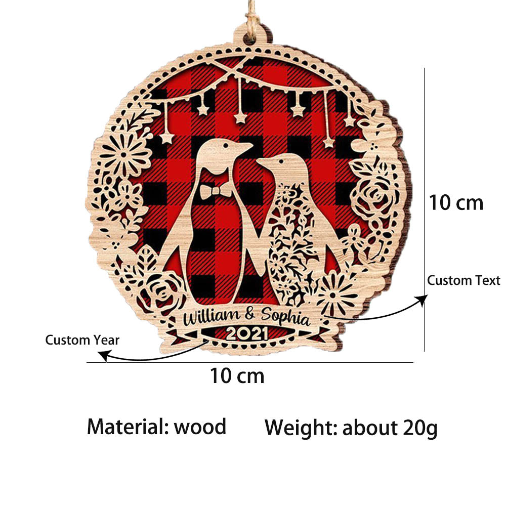 Custom Wooden Christmas Ornament - handmade