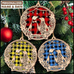 Custom Wooden Christmas Ornament - handmade