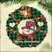 Custom Name Christmas Snowman Ornament - handmade