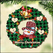 Custom Name Christmas Snowman Ornament - handmade