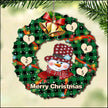 Custom Name Christmas Snowman Ornament - handmade