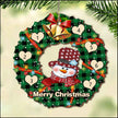 Custom Name Christmas Snowman Ornament - handmade