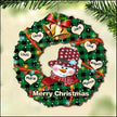 Custom Name Christmas Snowman Ornament - handmade