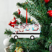Custom Name Chritsmas Bus Ornament - handmade