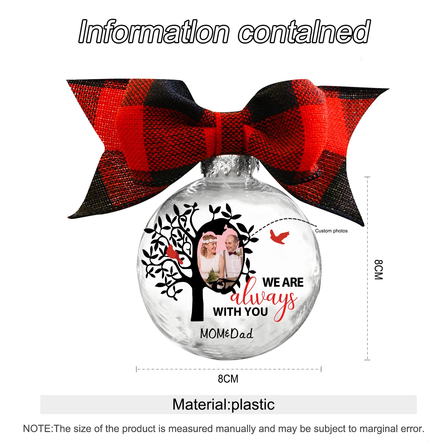 Custom Photo Ornament - handmade