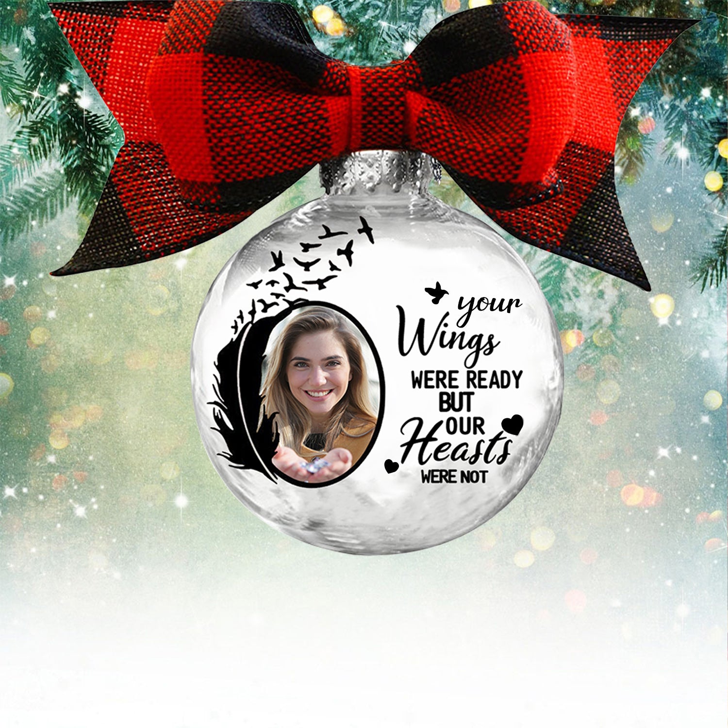 Custom Photo Christmas Ornament - handmade