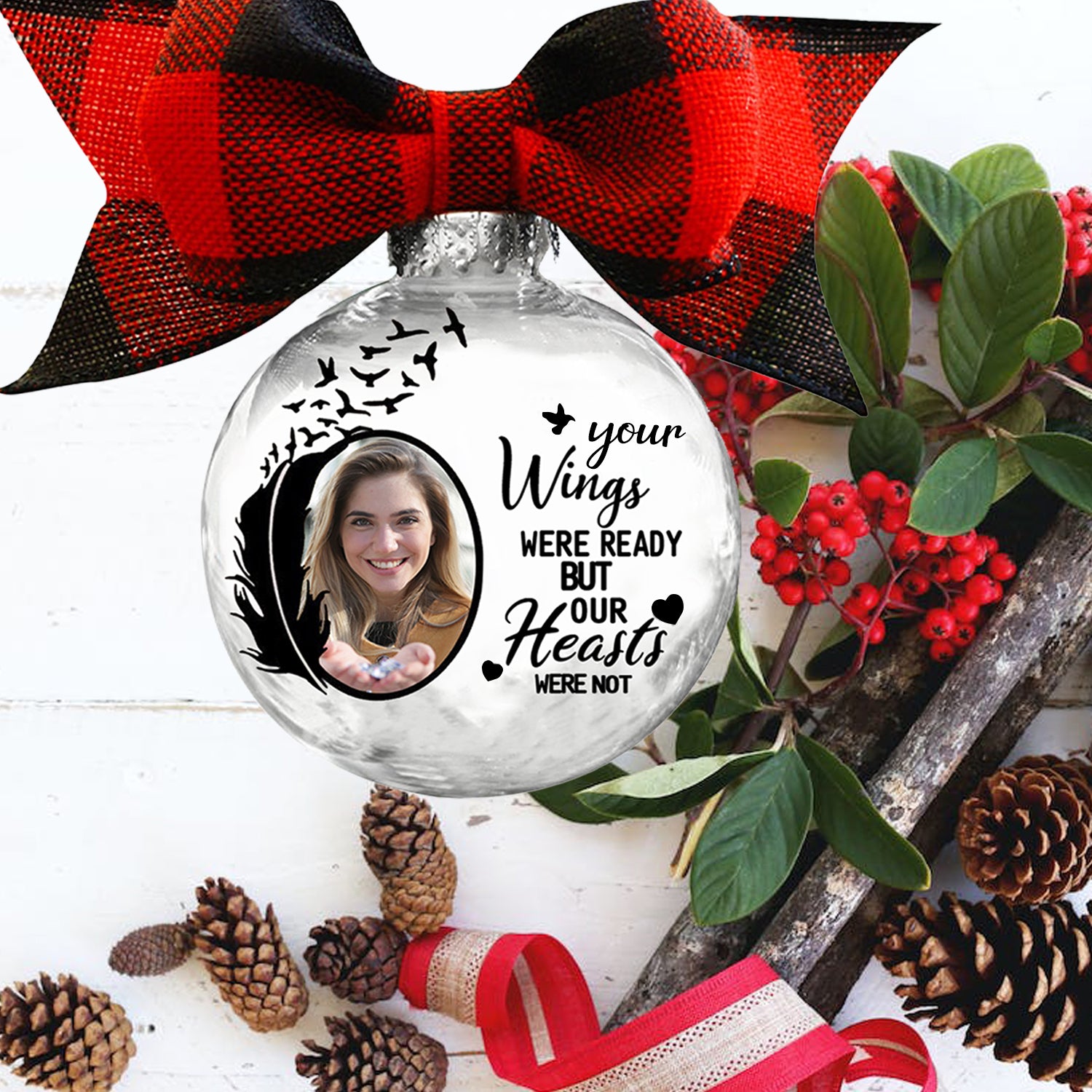 Custom Photo Christmas Ornament - handmade