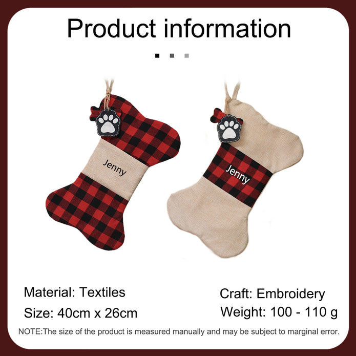 Custom Name Bone Christmas Ornament - handmade